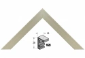 Geschuurd licht brons aluminium brede Barth wissellijst 1828 GLB