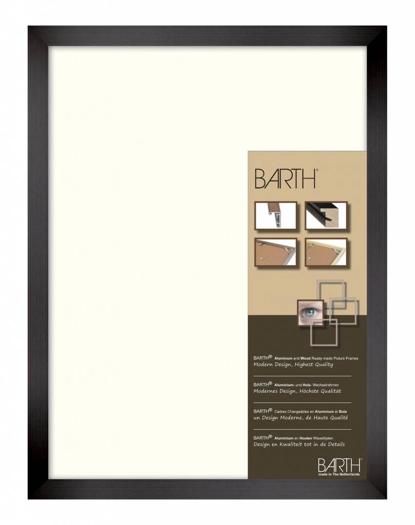 Geschuurd zwarte aluminium brede Barth wissellijst 1828 GZW