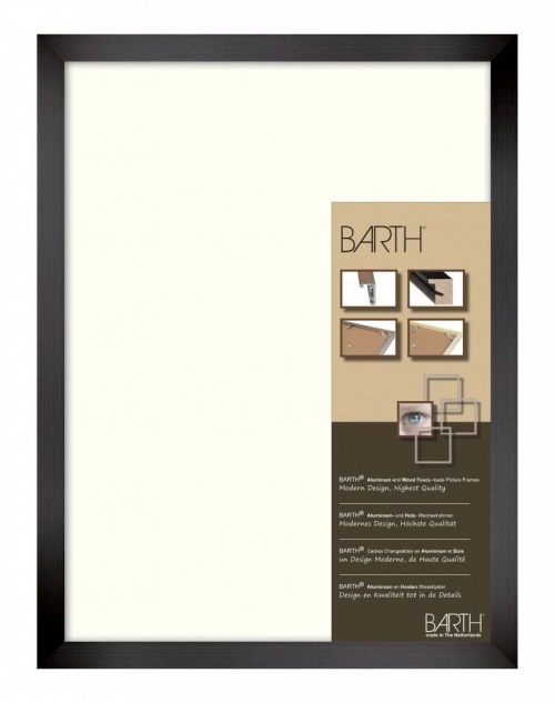 Geschuurd zwarte aluminium brede Barth wissellijst 1828 GZW