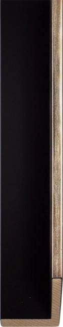 Wooden Float L baklijst zwart/goud fineer