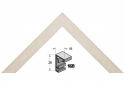 Eiken wit gewassen brede Barth wissellijst 1828 BW