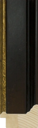 Vintage L zwart met goud