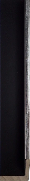 Wooden Float S baklijst zwart/zilver fineer