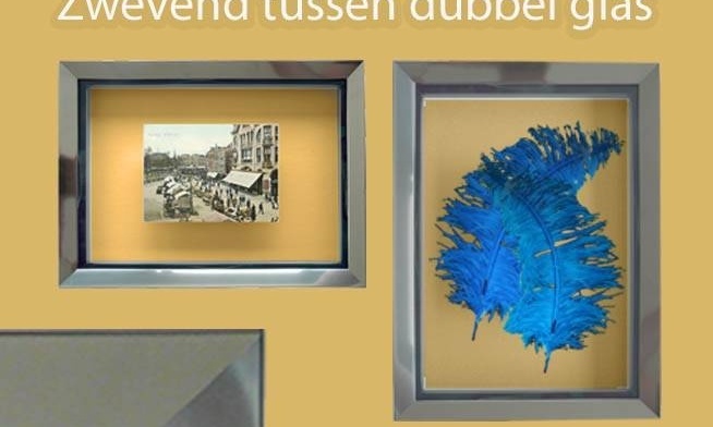 Floating lijsten - Inlijsten tussen 2 glasplaten