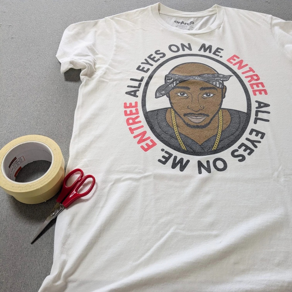 T-shirt met tape