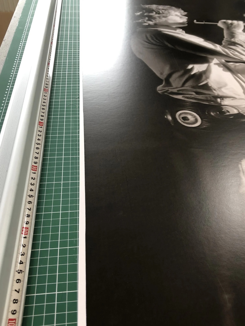 Poster na het vacumeren en plakken op kooltack
