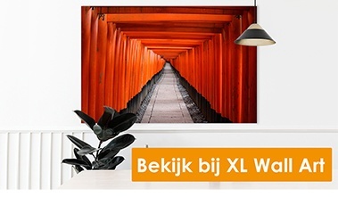 Kyoto passage op textiel doek