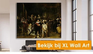 Print op textieldoek Nachtwacht Art Frame